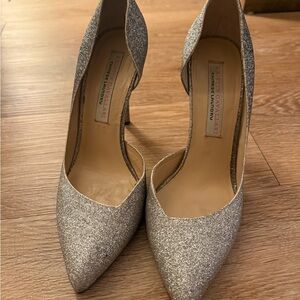 Chinese Laundry Silver Sparkle Heels